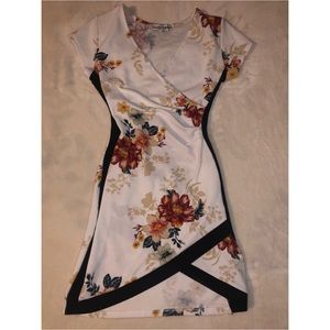 White Floral Bodycon Dress